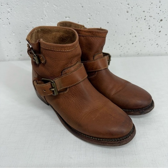 ASH Women's size 39 Rust Brown Distressed Leather Ankle Boots - Picture 1 of 15
